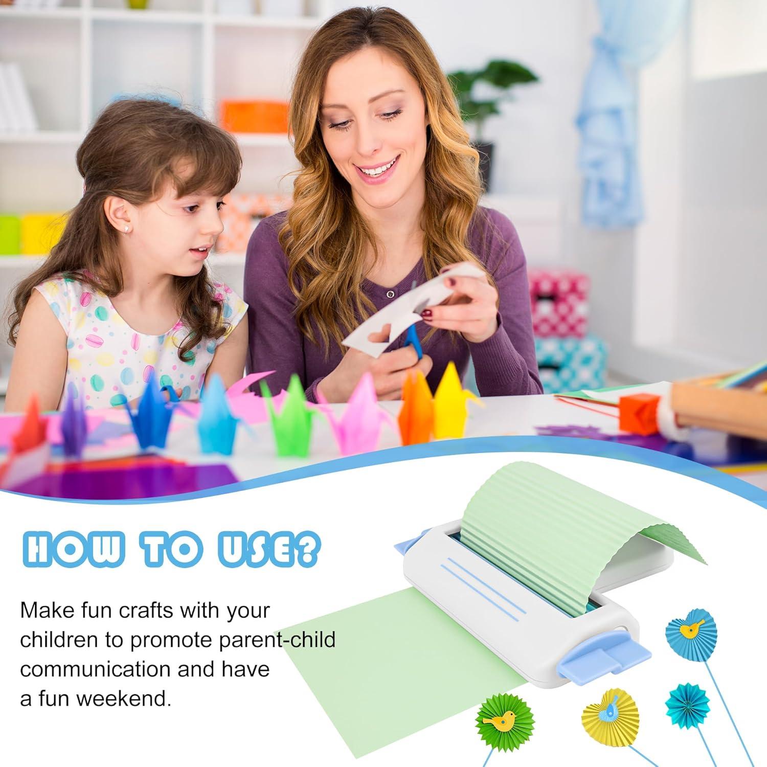 Crimpadora de Papel Anglekai para Manualidades DIY Blanca