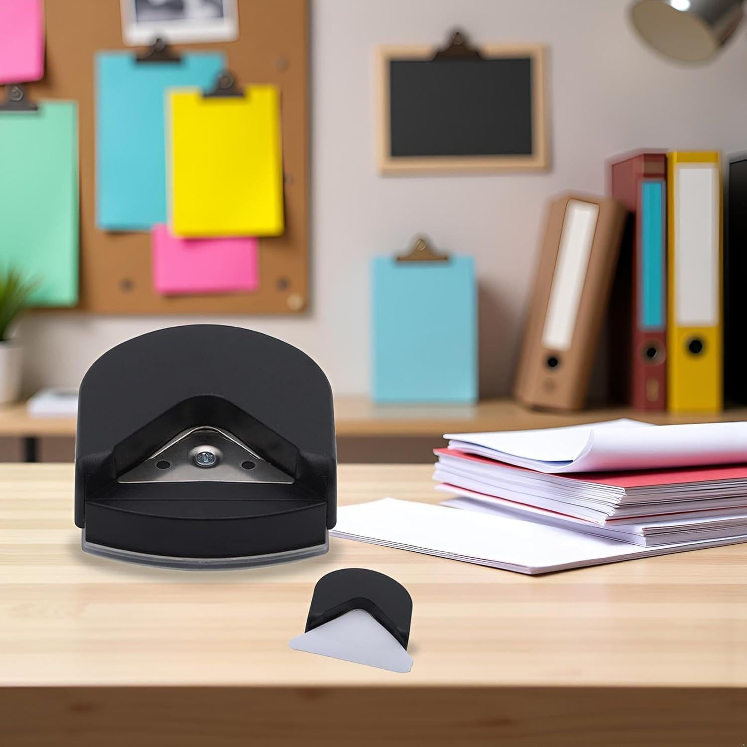 Punch de esquinas redondeadas Seadiquiet 4mm negro para papel