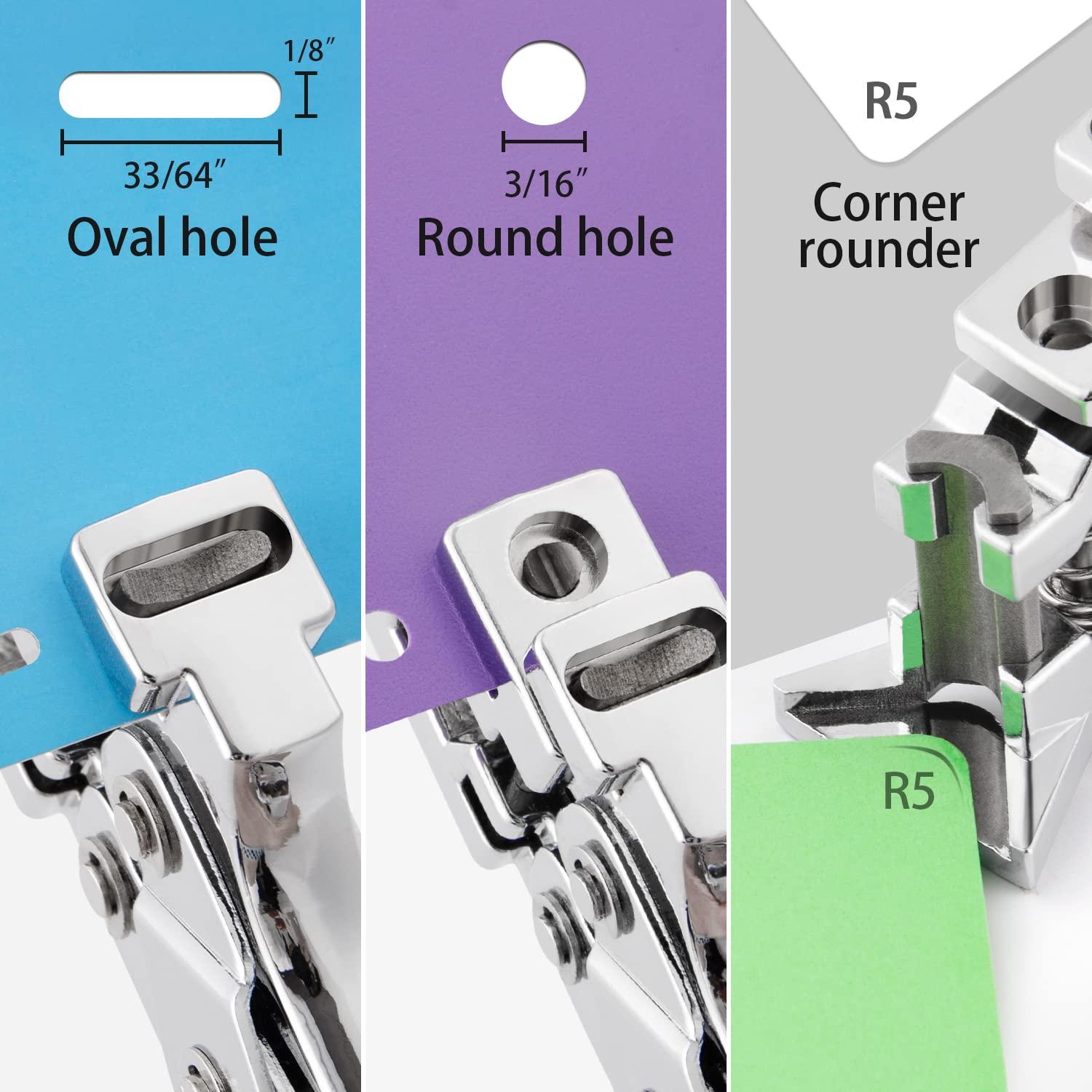 Perforadora 3 en 1 IMLIKE para tarjetas PVC y cartulina