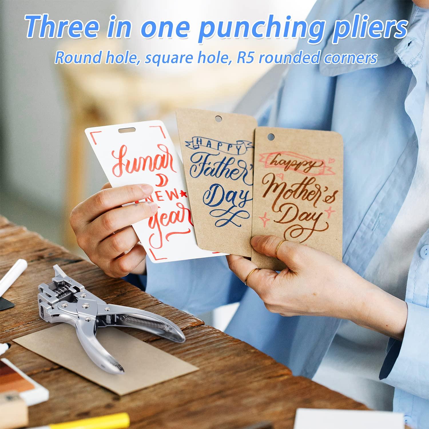 Perforadora 3 en 1 IMLIKE para tarjetas PVC y cartulina