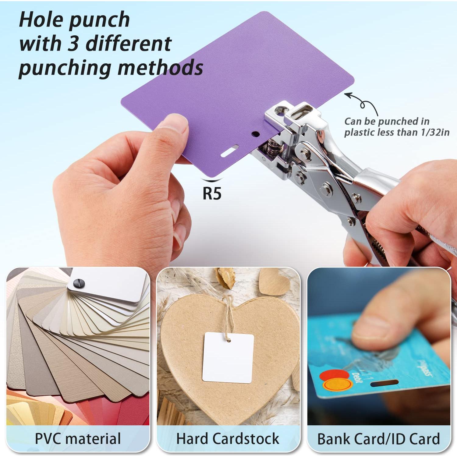 Perforadora 3 en 1 IMLIKE para tarjetas PVC y cartulina