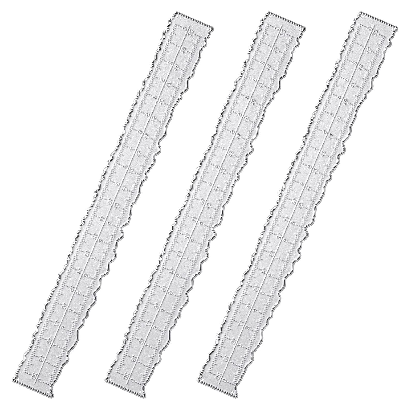 3 Reglas de Bordes Irregulares Suclain 21.34 cm para Scrapbooking