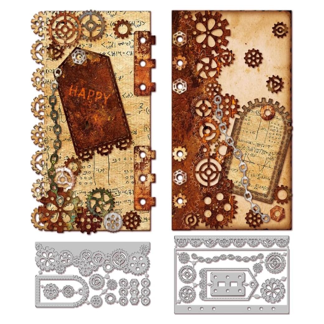 Cortadores de Troquel GLOBLELAND para Scrapbooking DIY - Engranaje Industrial