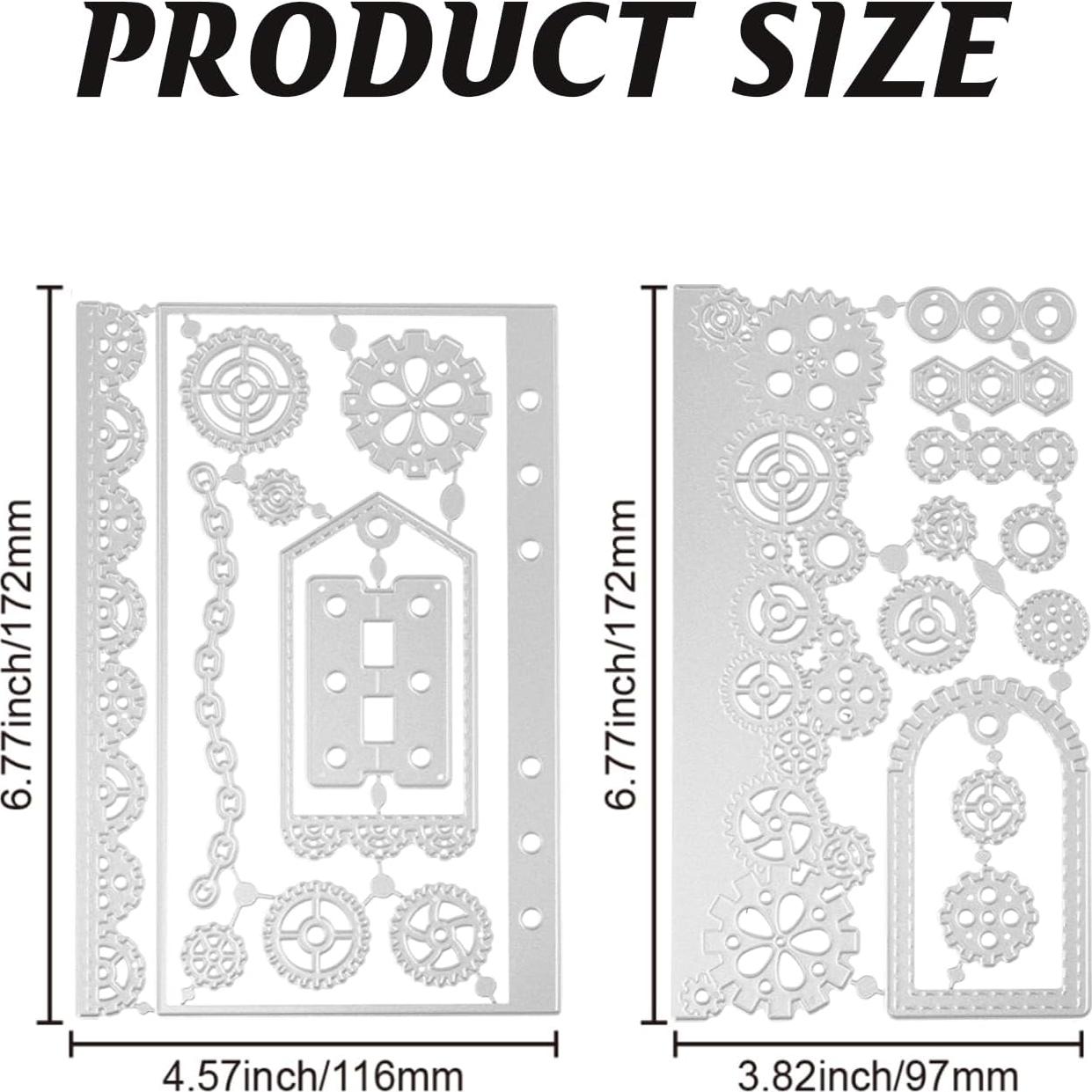 Cortadores de Troquel GLOBLELAND para Scrapbooking DIY - Engranaje Industrial