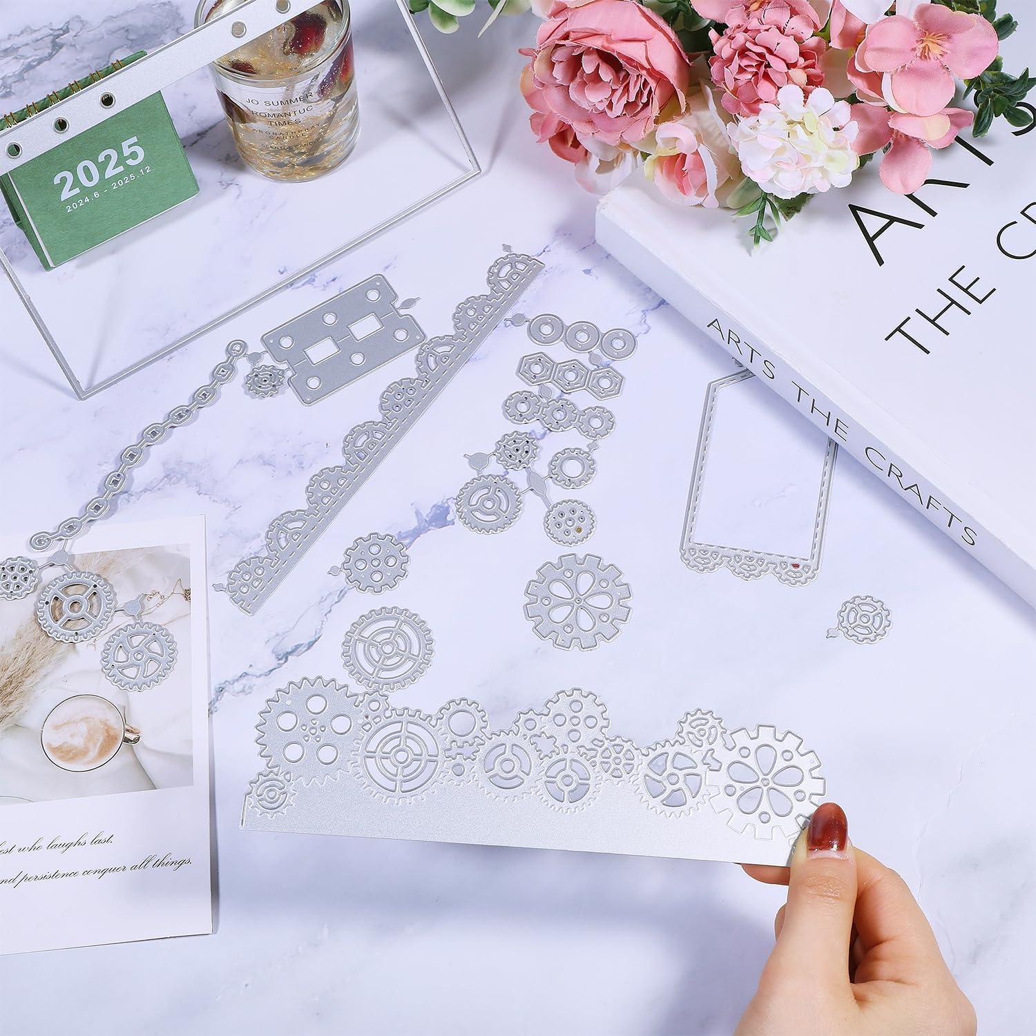 Cortadores de Troquel GLOBLELAND para Scrapbooking DIY - Engranaje Industrial