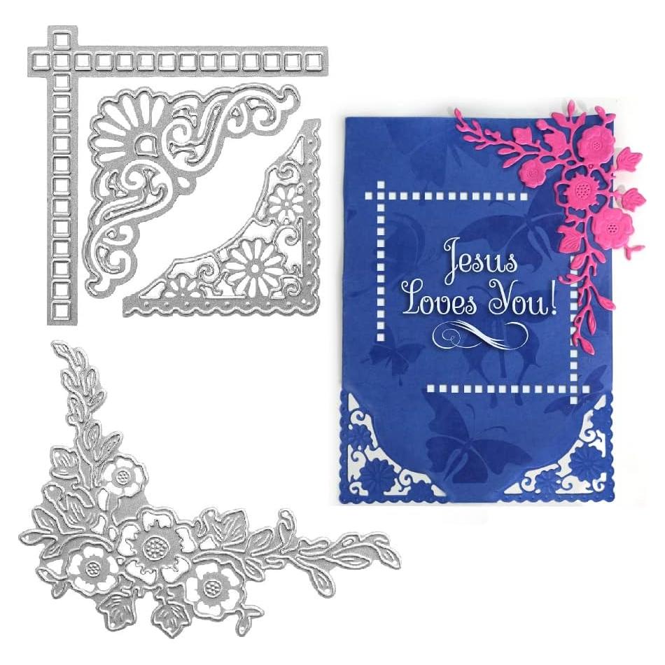 Troqueles de Corte de Encaje PTOOL para Tarjetas 12.7x10.16cm