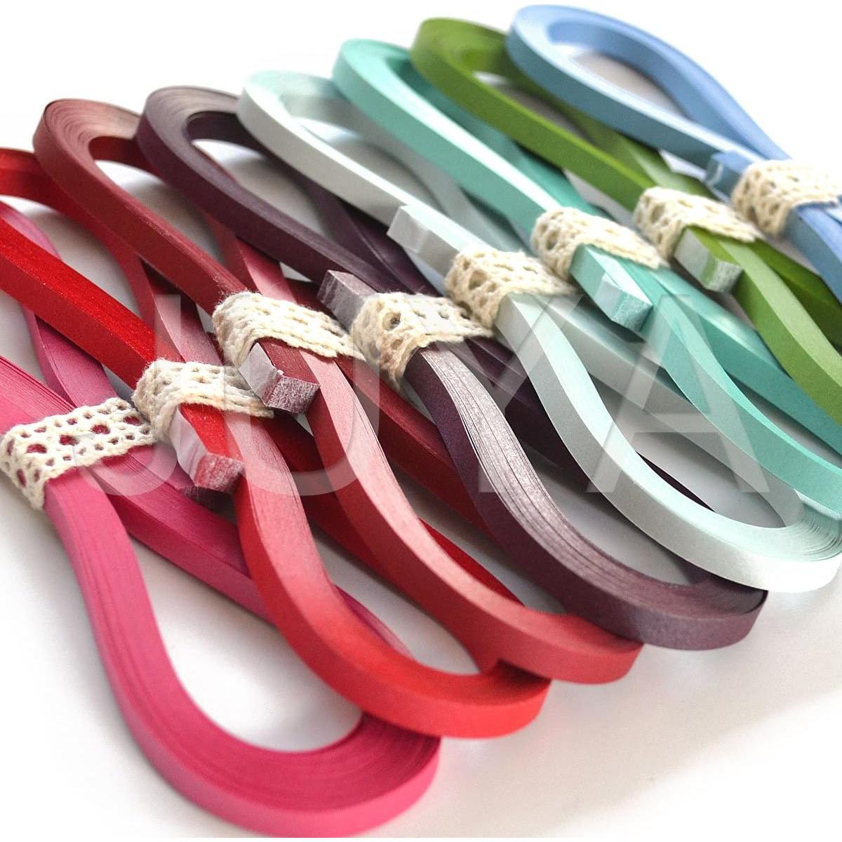 JUYA Papel Quilling Metálico 24 Colores 3mm Ancho 960 Tiras