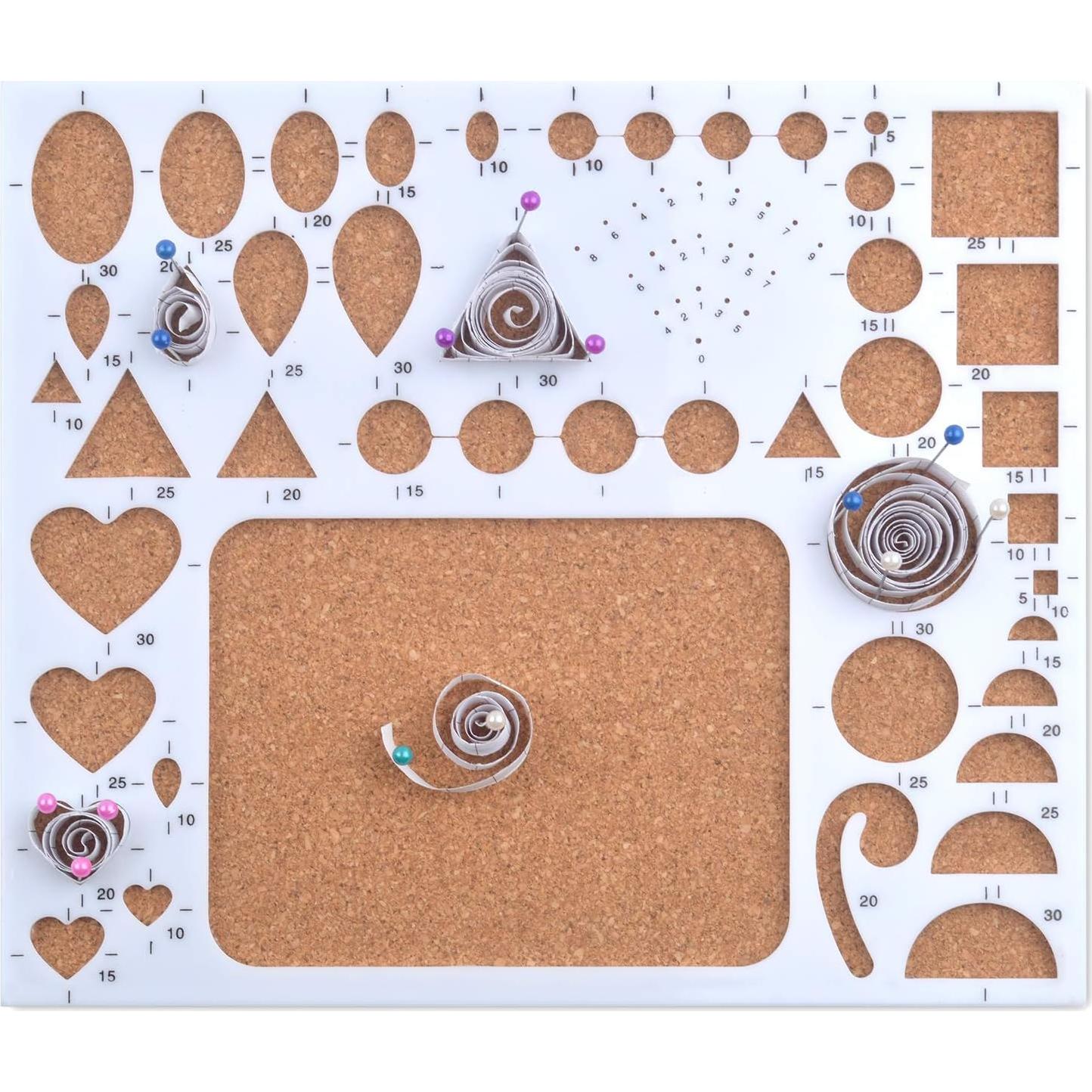 Set de Quilling Aylifu con Plantilla, 2 Herramientas y 40 Alfileres