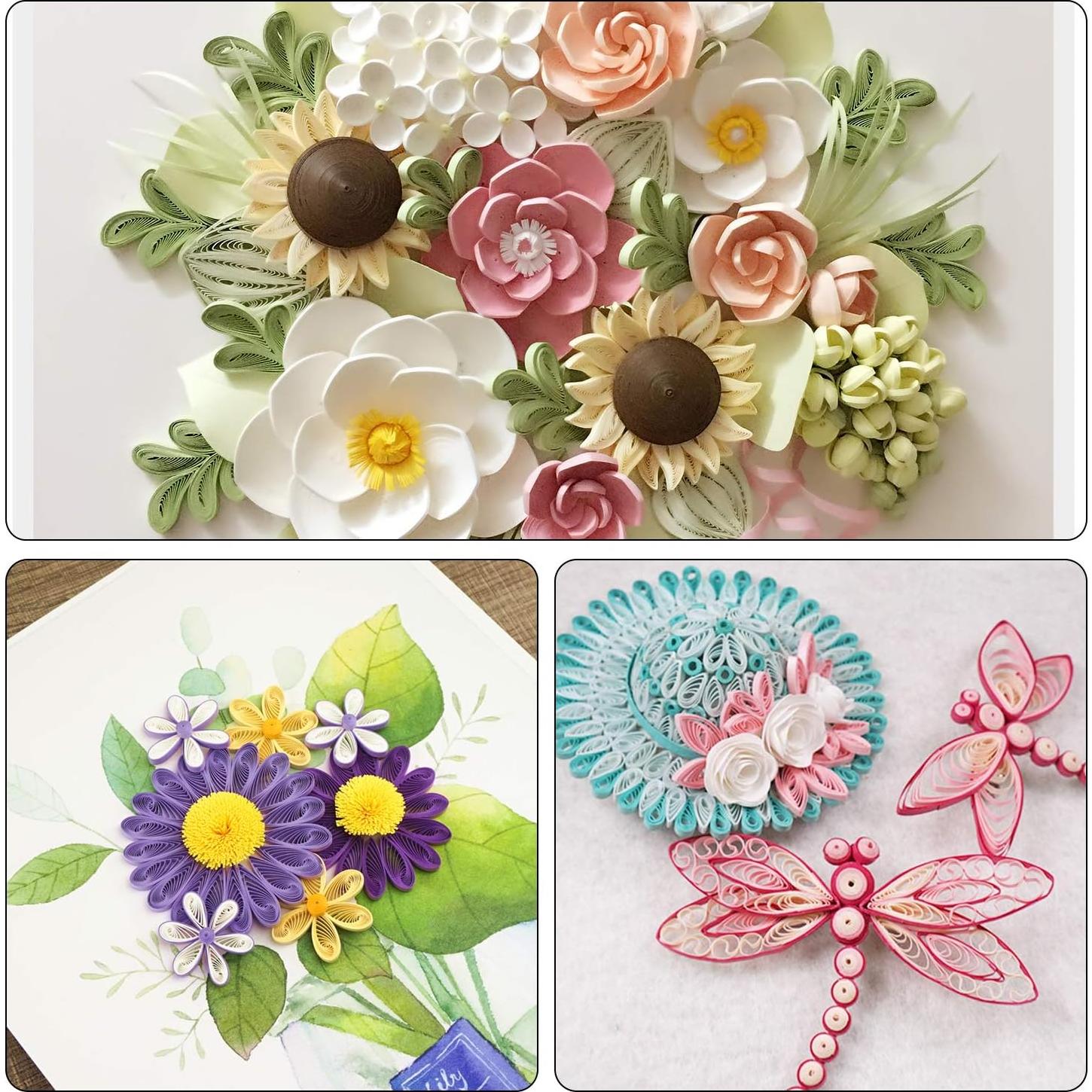 Set de Quilling Aylifu con Plantilla, 2 Herramientas y 40 Alfileres