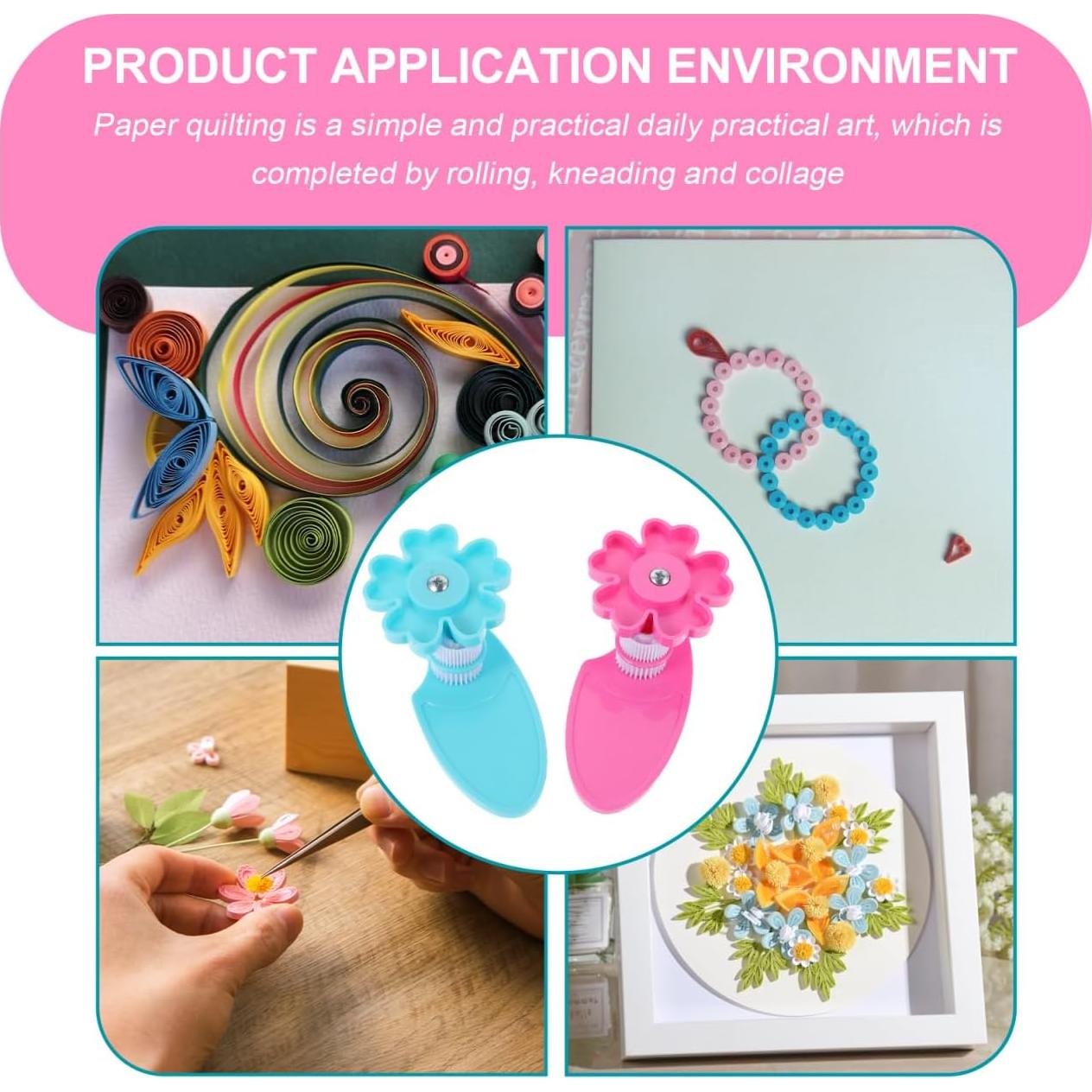 Crimpador y Enrollador de Quilling EXCEART 2 Piezas - Herramienta de Papel