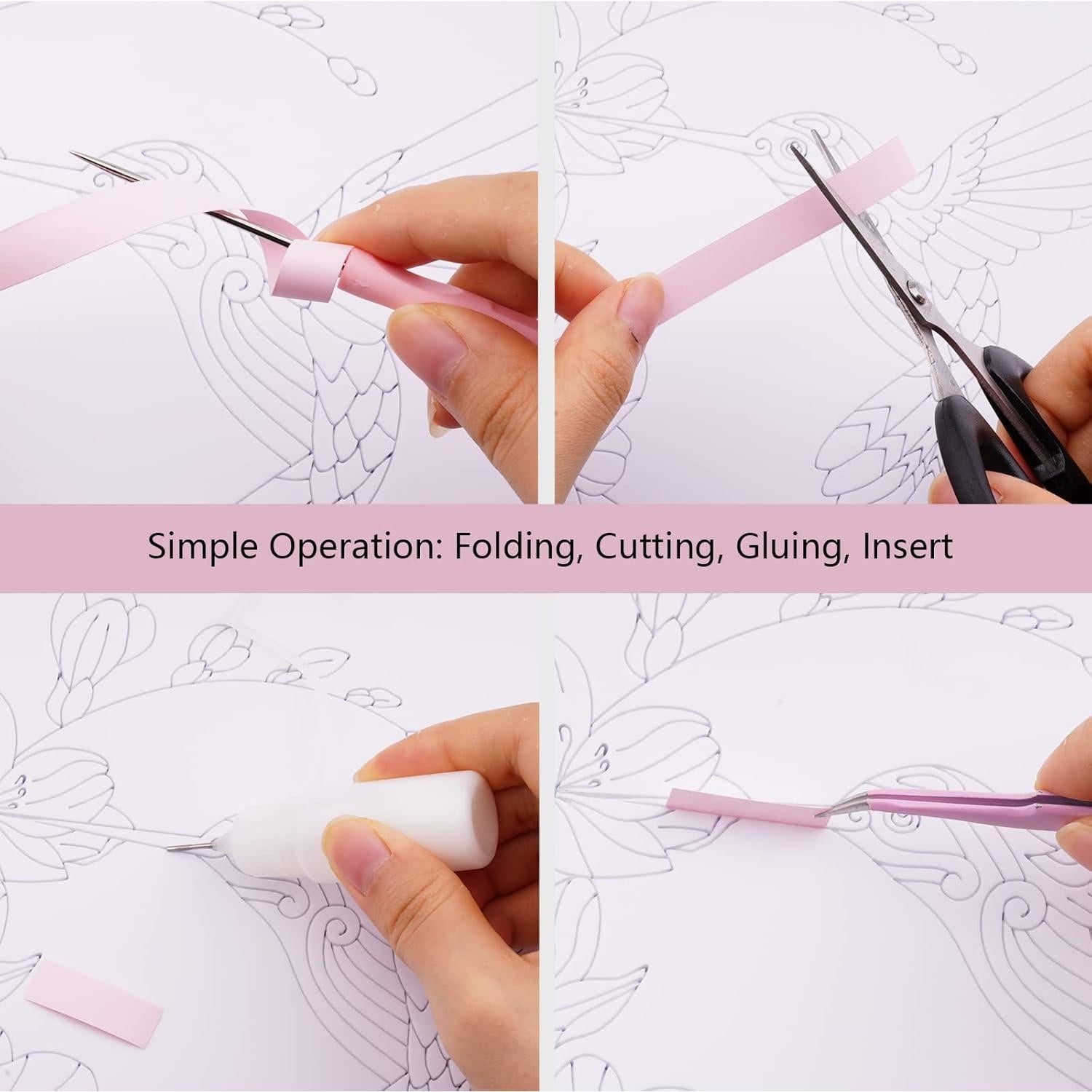 Kit de Quilling Uniquilling 20x25 cm con Herramientas y Manual