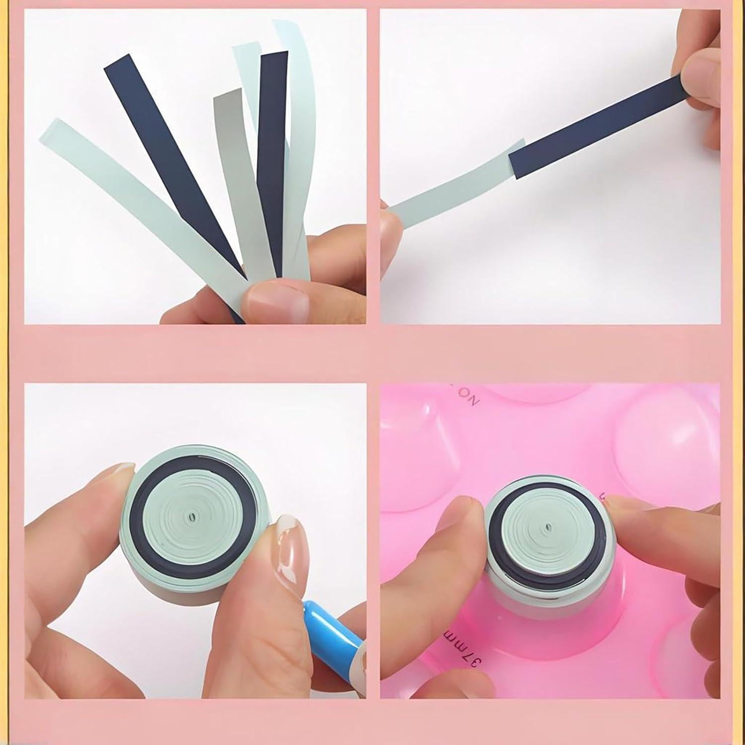 Herramienta de Quilling de Papel 3D Sunnates 2 PCS Moldes