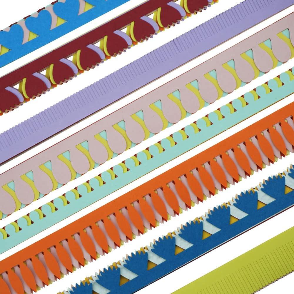 Kit de Flores de Papel Quilling FAZHBARY 50 cm 8 Pétalos DIY