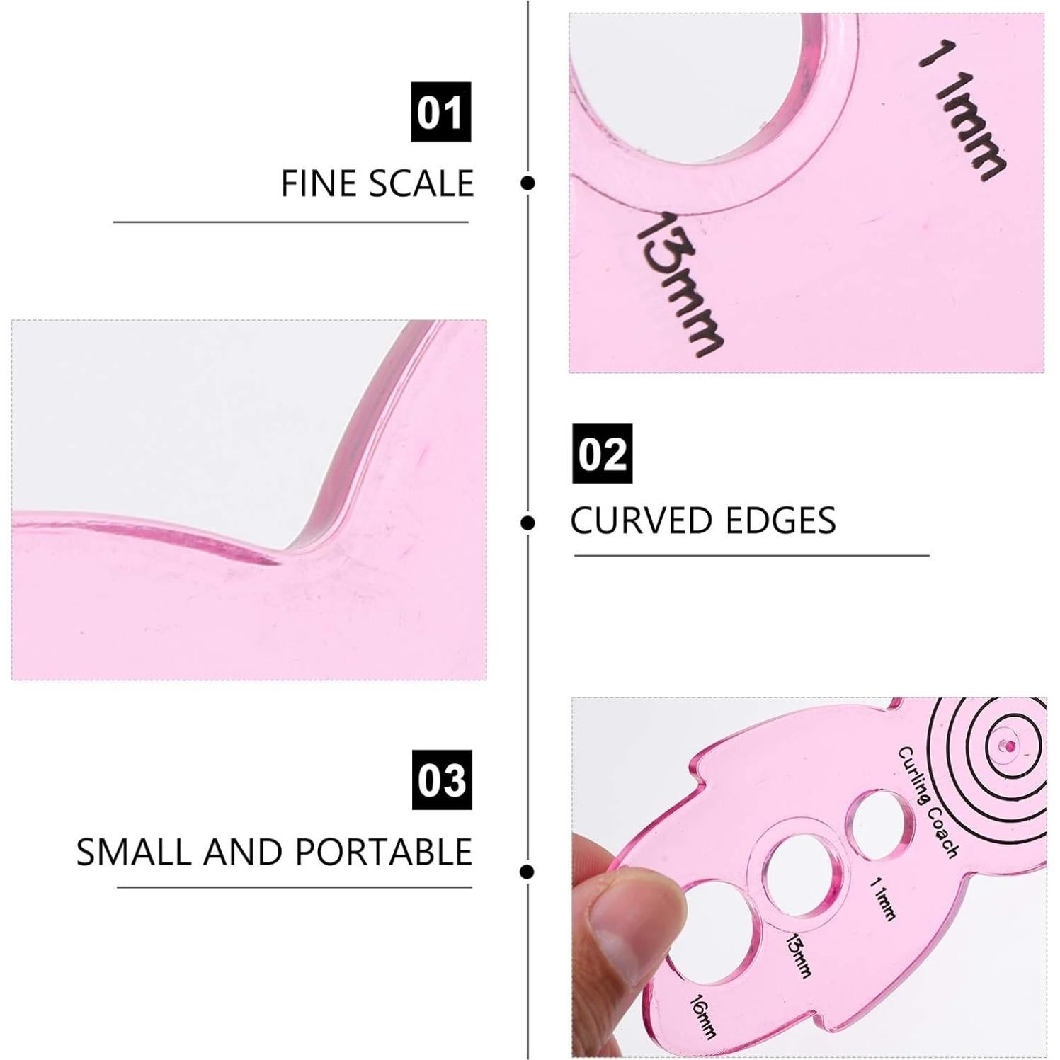 Herramienta de Enrollado de Papel Quilling EXCEART 5 Pcs Rosa