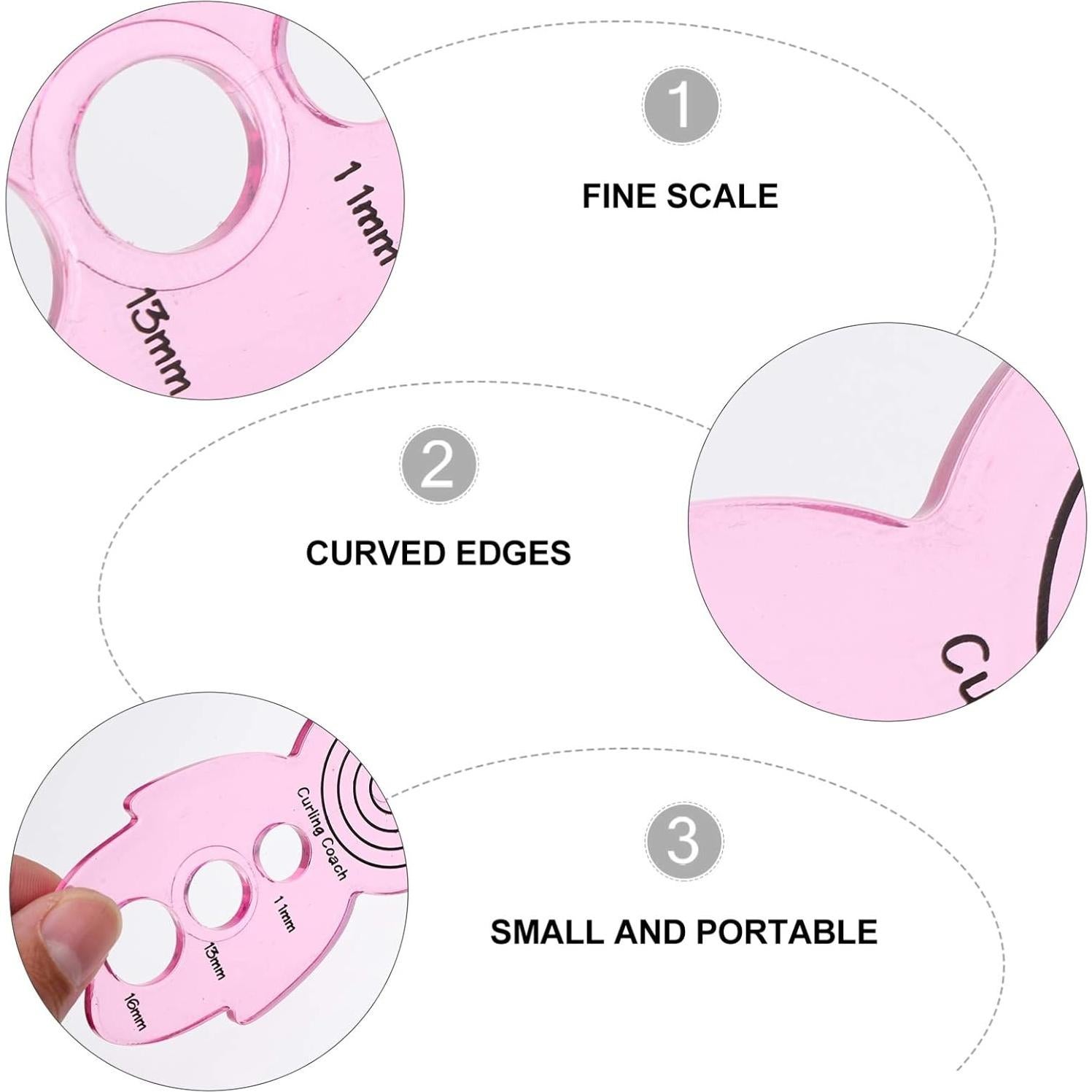 Herramienta de Enrollado de Papel Quilling EXCEART 5 Pcs Rosa