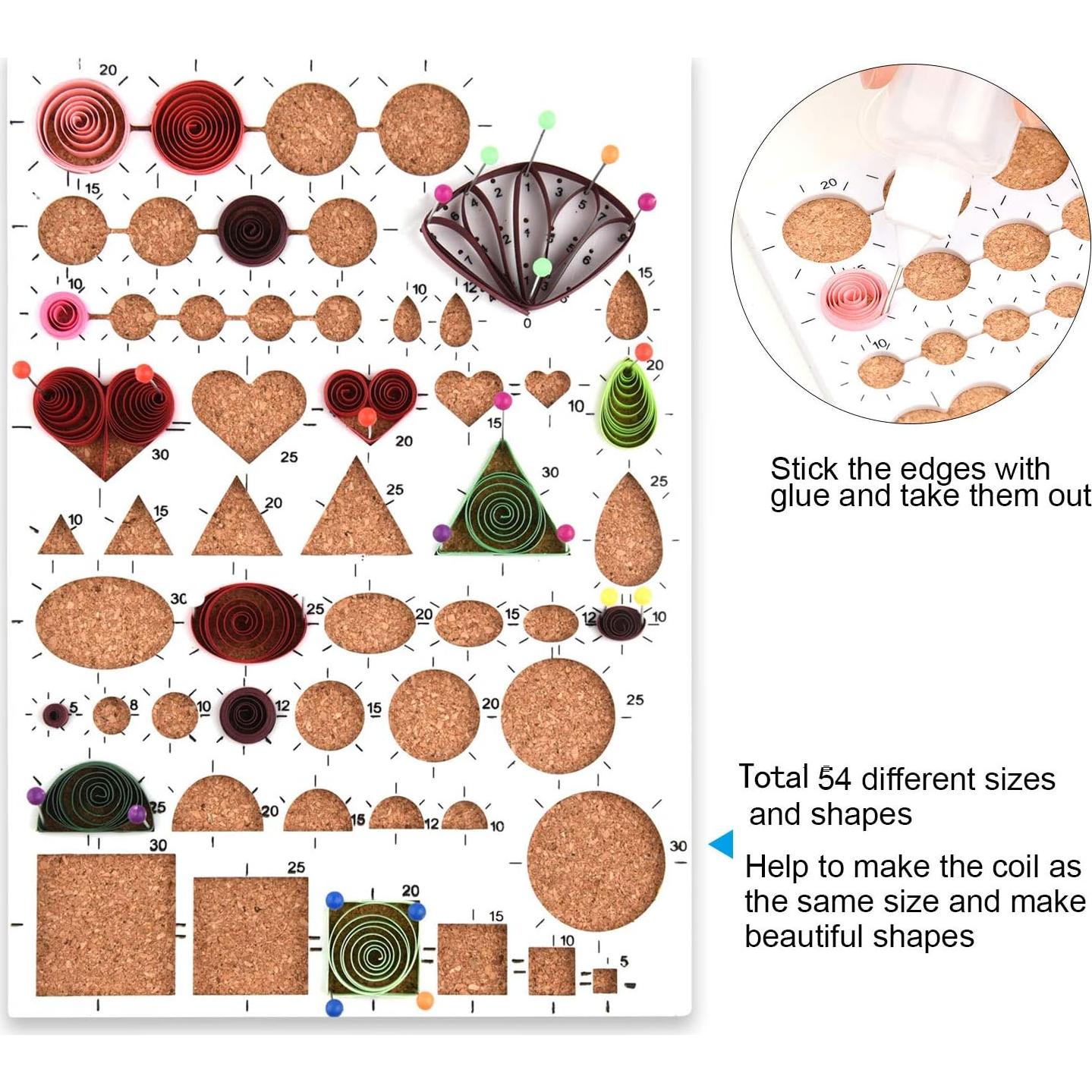 Kit de Papel Quilling TUPARKA 15 PCS 600 Tiras 29 Colores