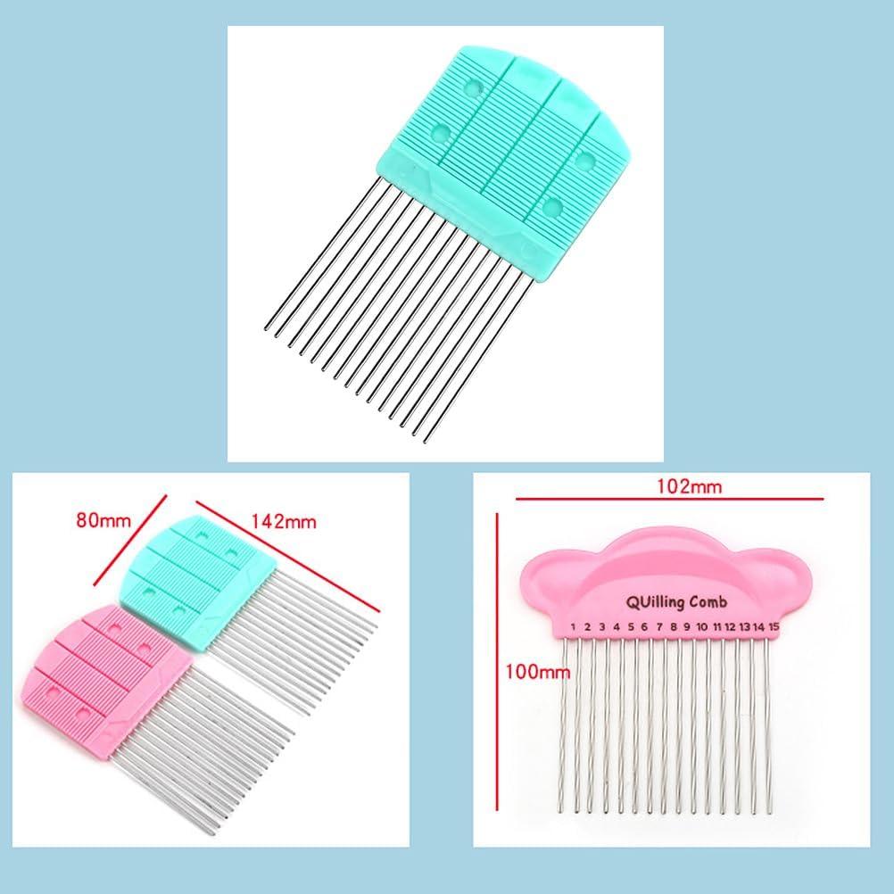 Peine para Quilling de Papel EXCEART Rosa 14.2x8cm