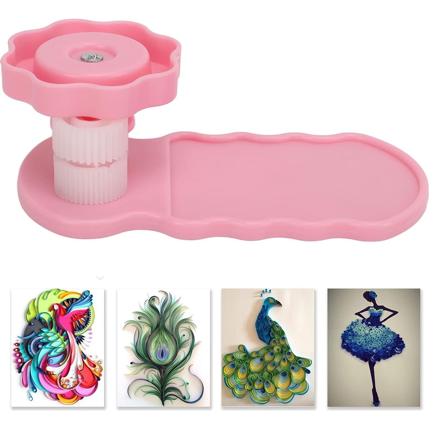 Herramienta de Fruncir Papel GLOGLOW Rosa 1Pcs para Quilling