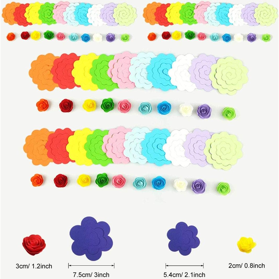 Woohome 143 PCS Tiras de Papel Quilling para Manualidades
