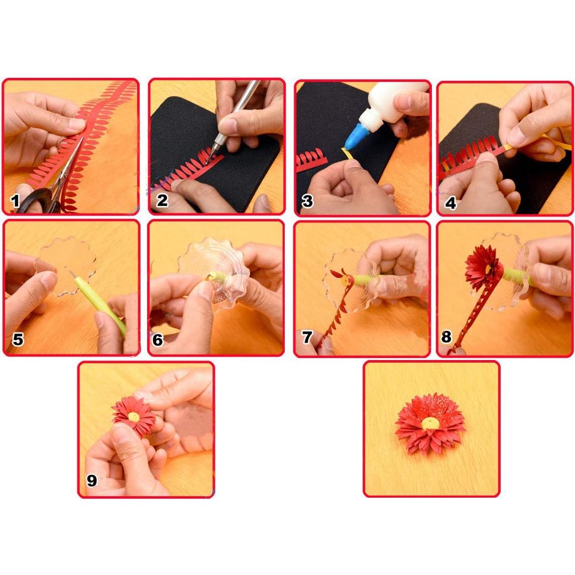 Woohome 143 PCS Tiras de Papel Quilling para Manualidades