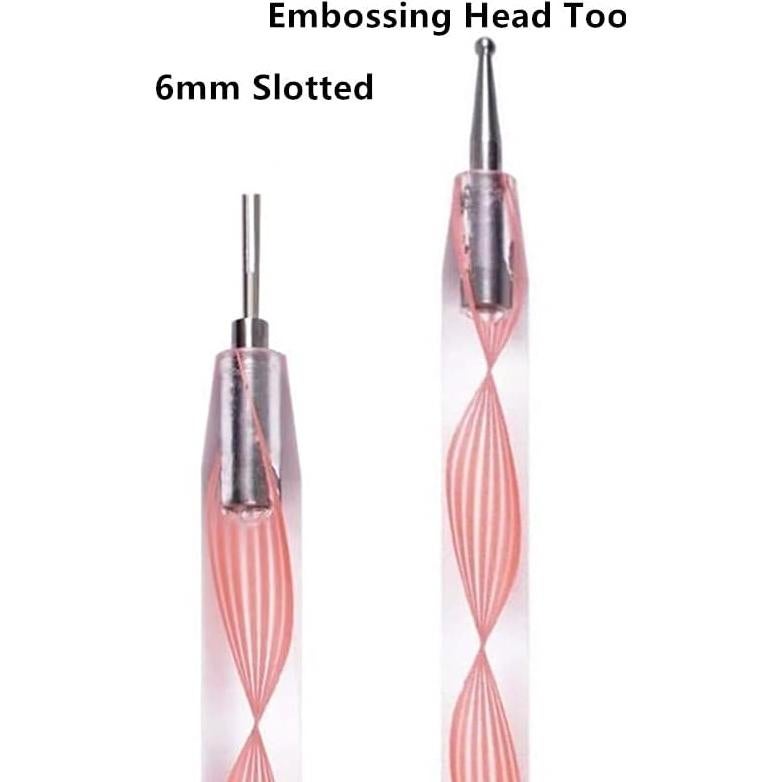 Herramienta de Quilling ODETOJOY Doble Cabeza 6mm Rosa