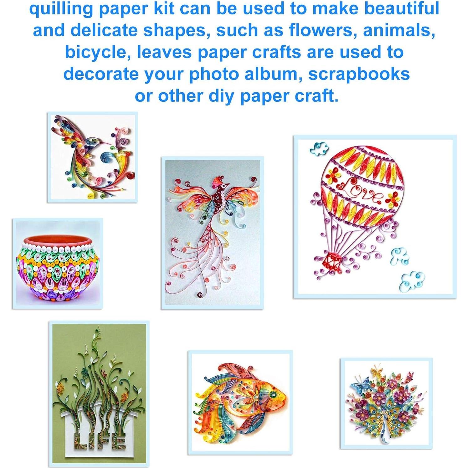 Set de Tiras de Papel Quilling QTLCOHD 35 Colores 5mm 4200 Piezas