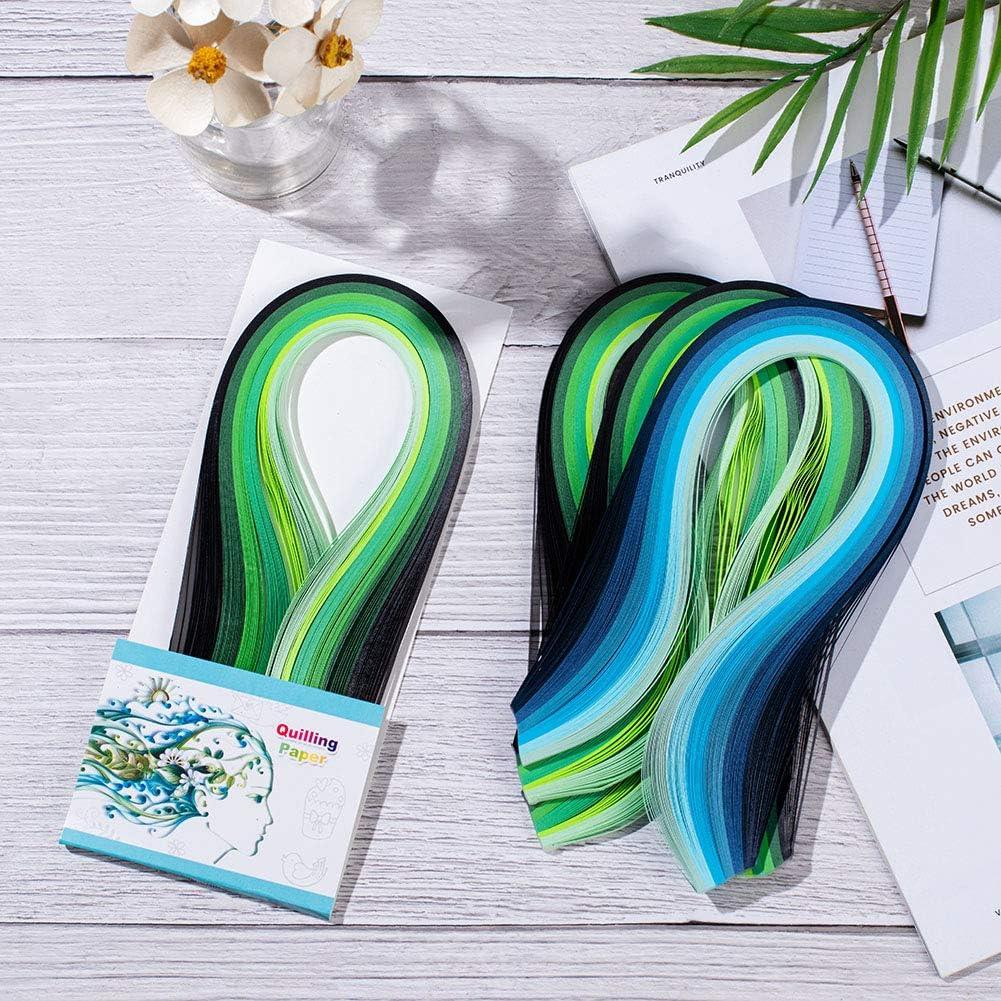 Tiras de Papel Quilling Arricraft 3mm Verde Gradiente - 120 Piezas