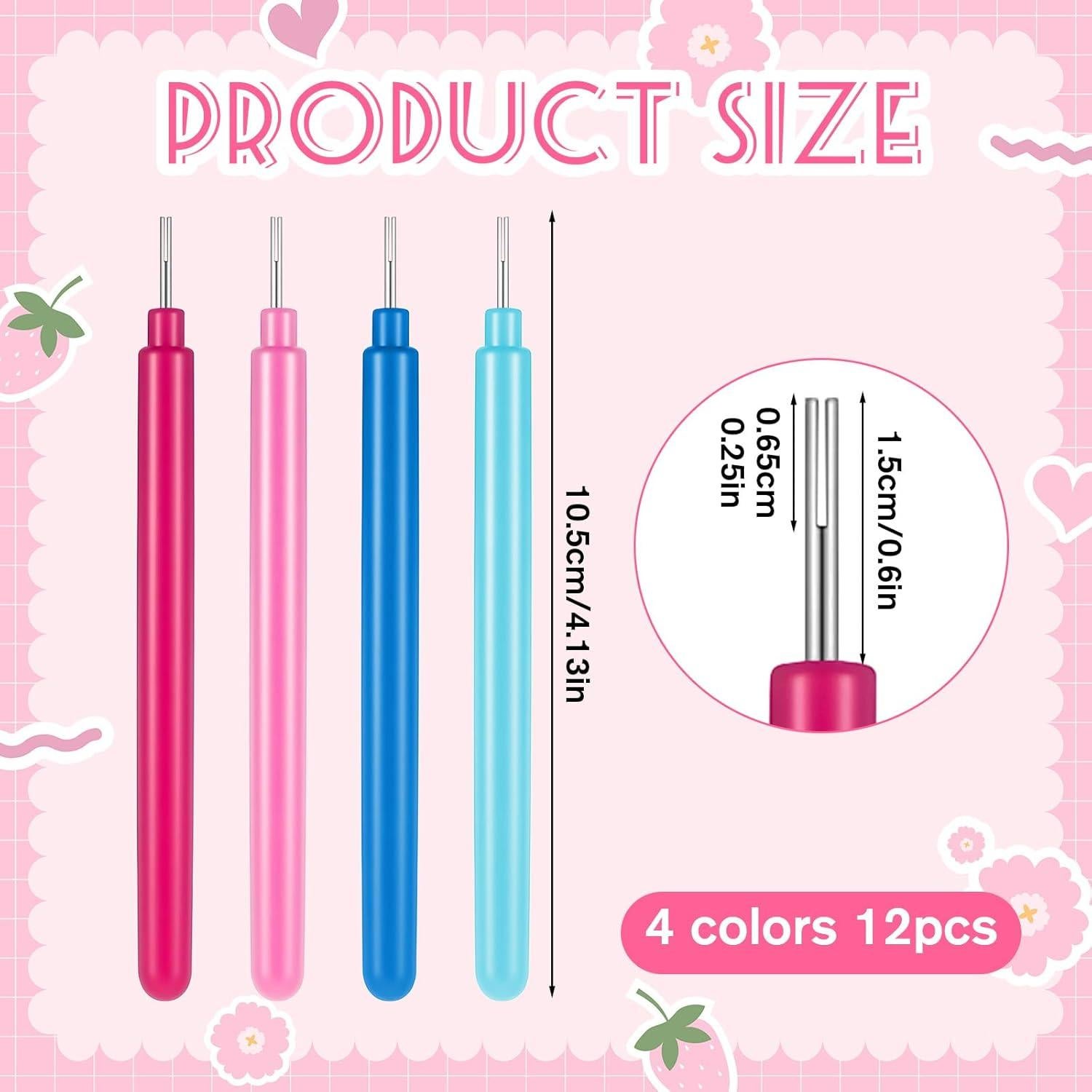 Juego de Herramientas de Quilling Prasacco - 12 Piezas, 4 Colores