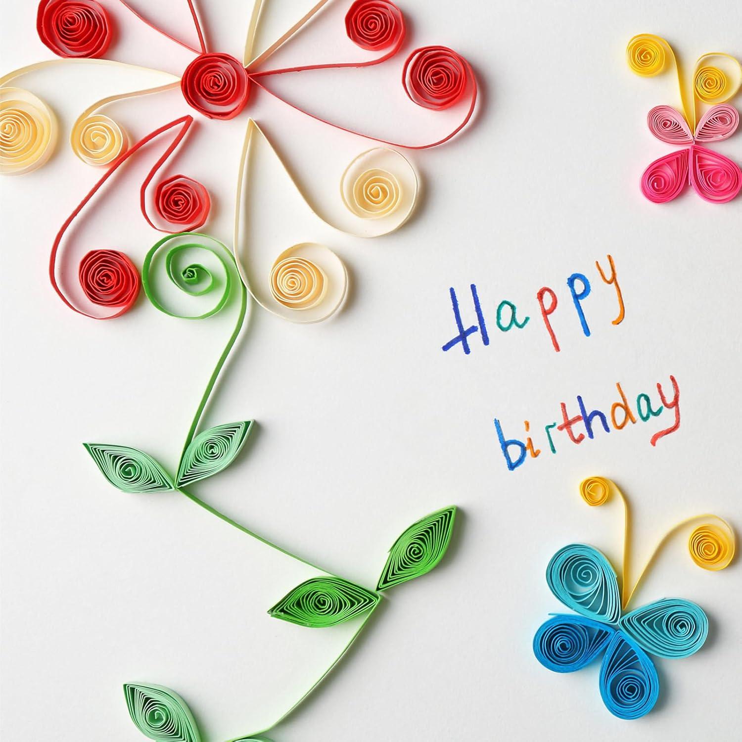 Juego de Herramientas de Quilling Prasacco - 12 Piezas, 4 Colores