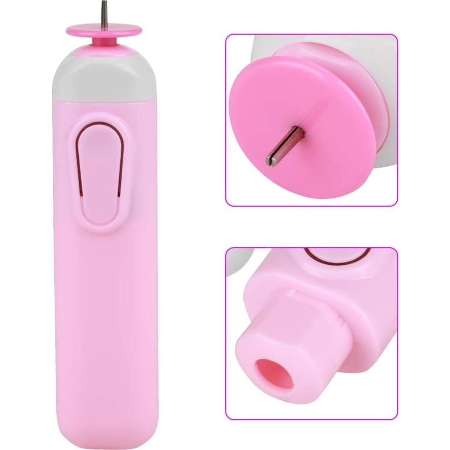 Bolígrafo de Quilling Eléctrico Atyhao Rosa para Enrollar Papel