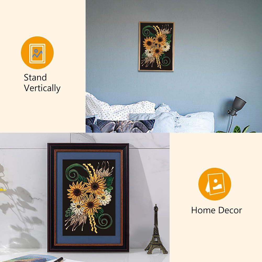 Kit de Quilling de Papel WEBEEDY Floral DIY 21x27.9cm