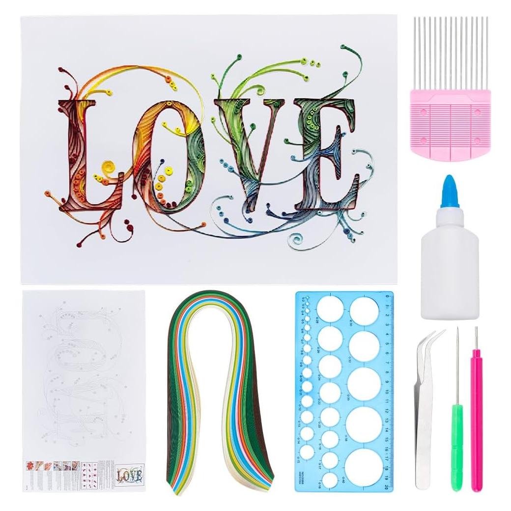 Kit de Quilling de Papel A4 WEBEEDY para Principiantes