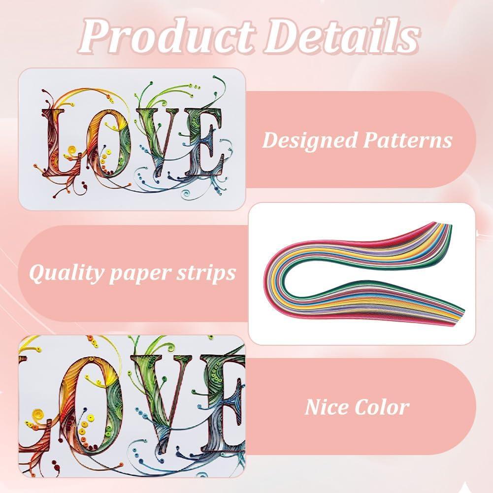 Kit de Quilling de Papel A4 WEBEEDY para Principiantes