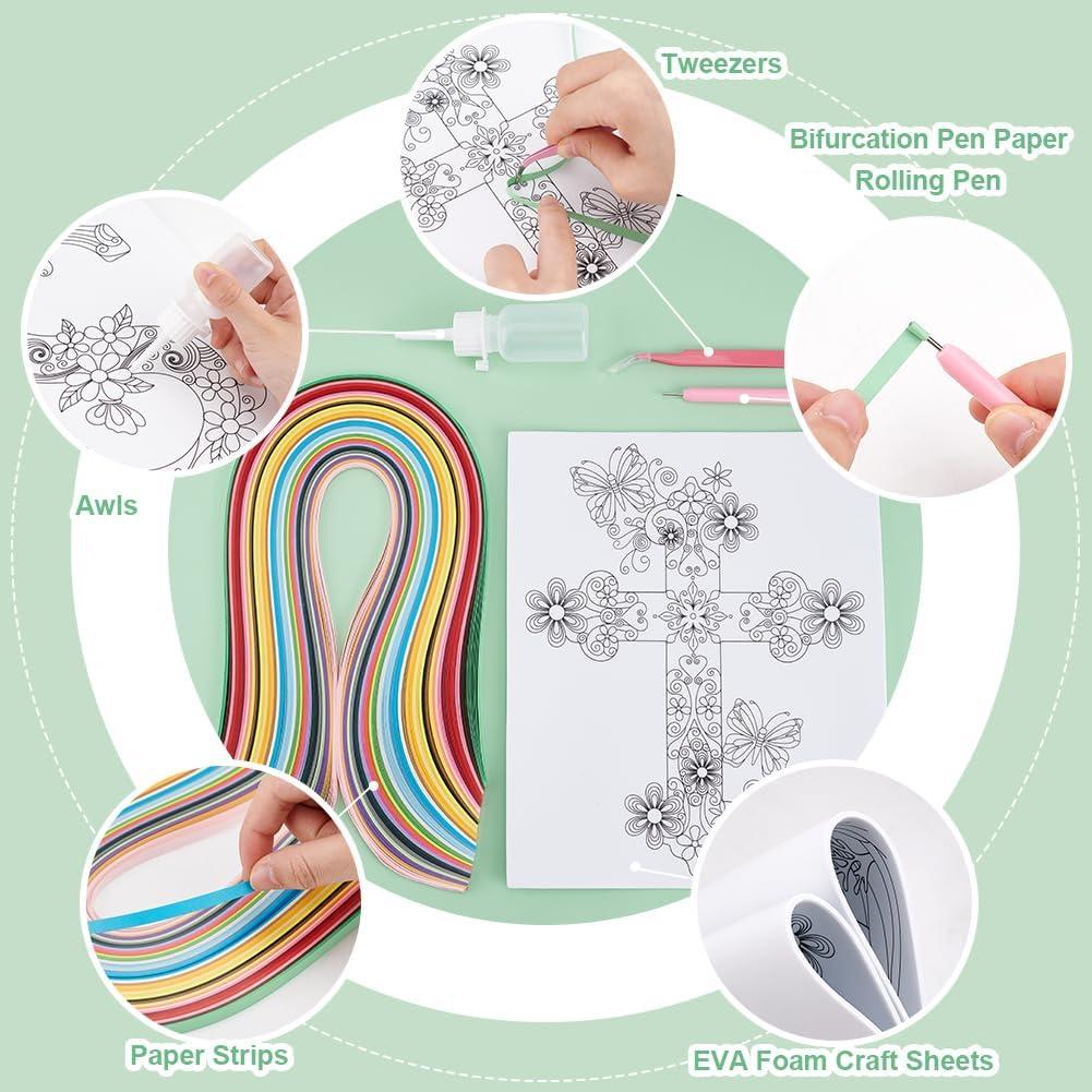 Kit de Quilling de Papel PH PandaHall 360 Tiras Multicolor