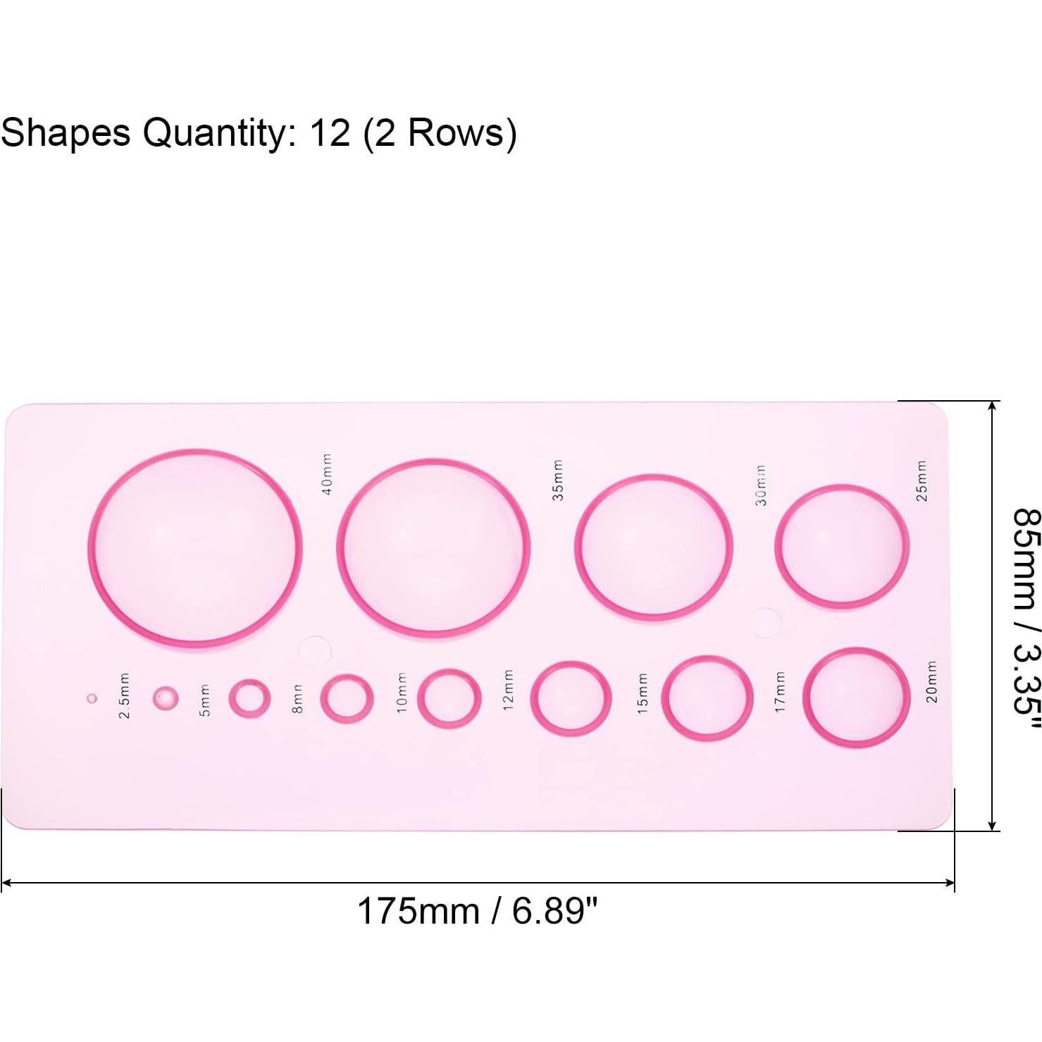 Molde de Quilling PATIKIL 18x10 cm, 12 Formas para Manualidades