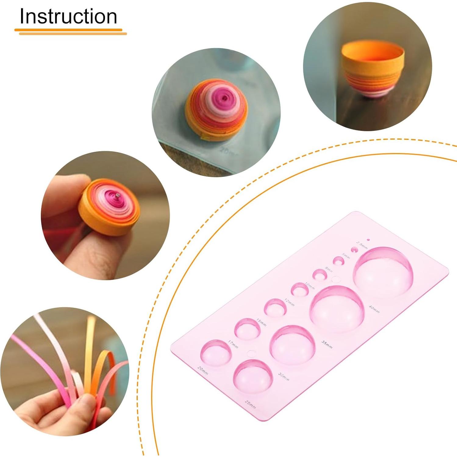 Molde de Quilling PATIKIL 18x10 cm, 12 Formas para Manualidades