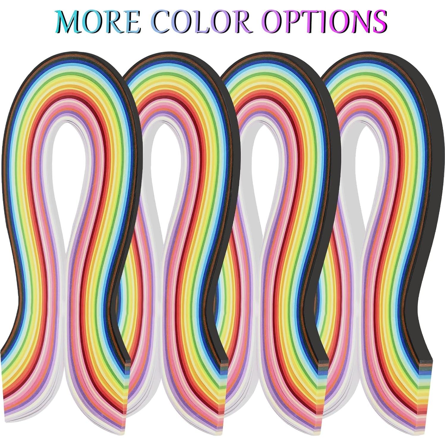 Kit de Tiras de Papel Quilling YURROAD 36 Colores 720 Tiras