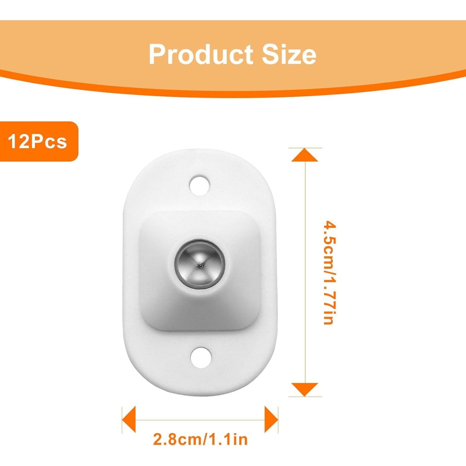 Ruedas Mini Autoadhesivas Keepsweat 12 Pcs 360° Rotación