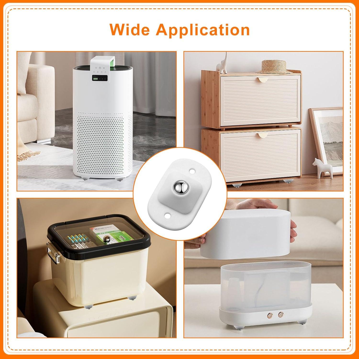 Ruedas Mini Autoadhesivas Keepsweat 12 Pcs 360° Rotación