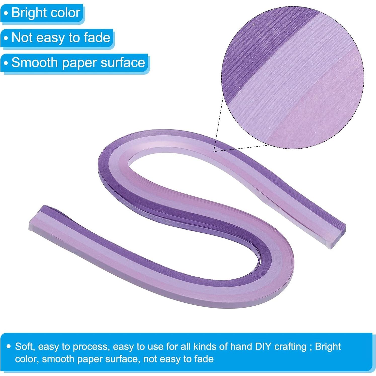 Tiras de Quilling PATIKIL 120pcs Papel 5mm x 53.34cm Púrpura