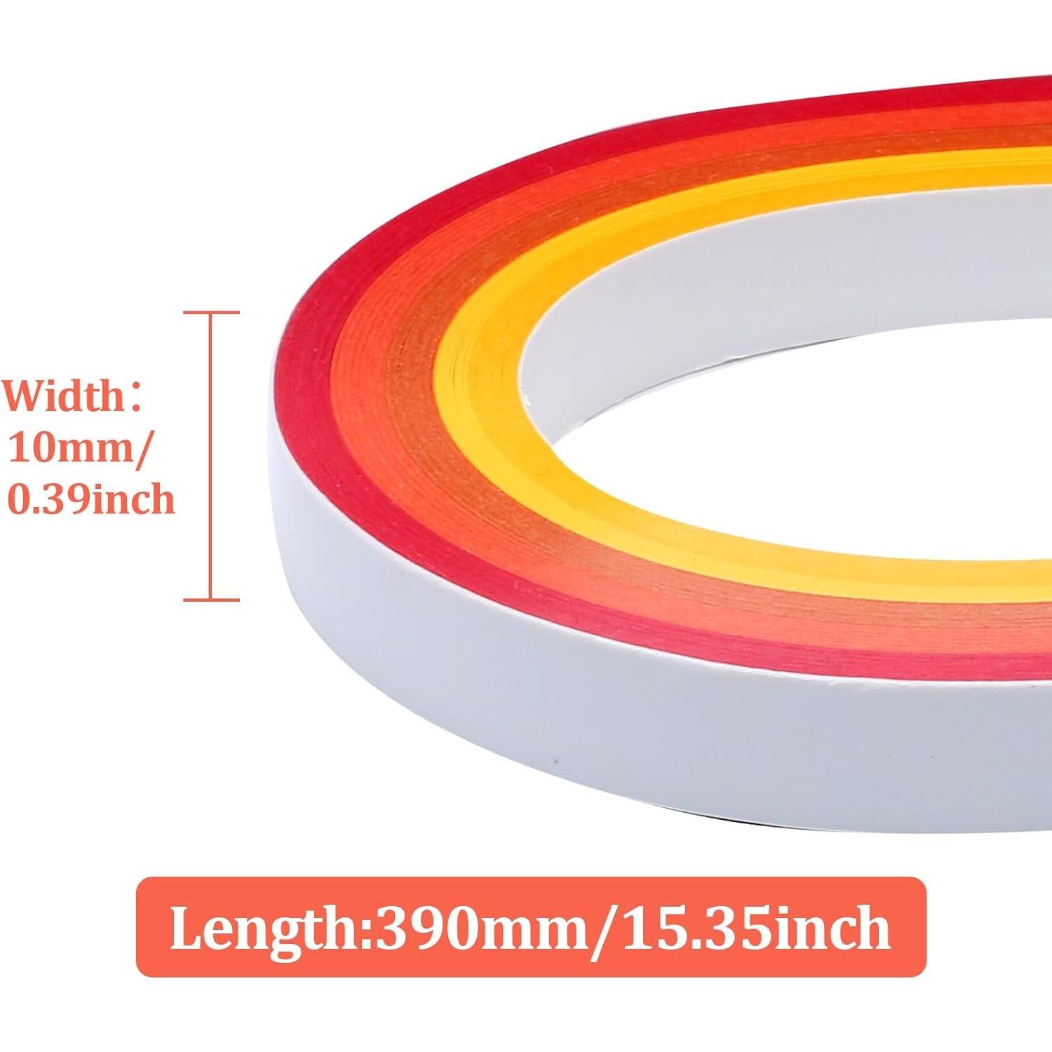 Tiras de Papel Quilling Auvotuis 10mm 900 Tiras 40 Colores