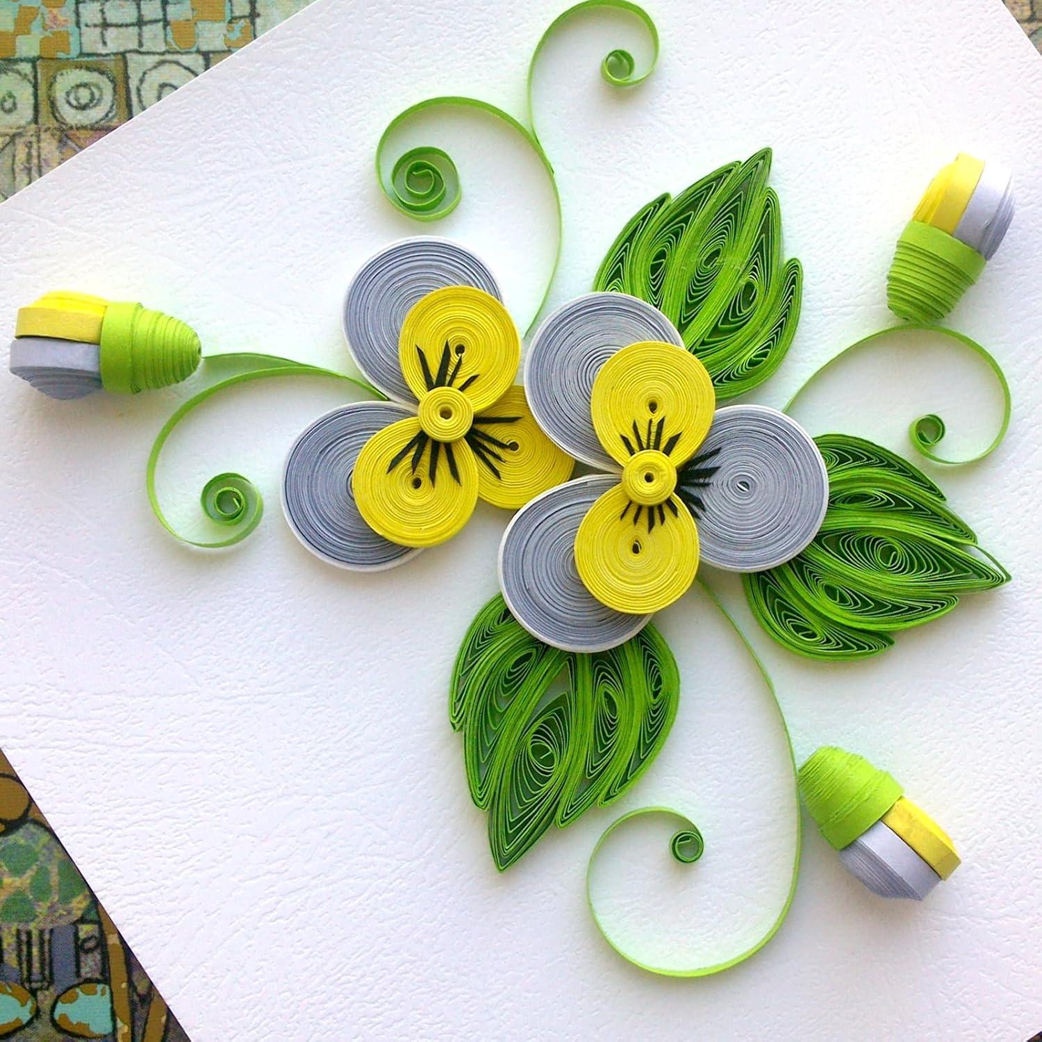 Tiras de Papel Quilling Auvotuis 10mm 900 Tiras 40 Colores