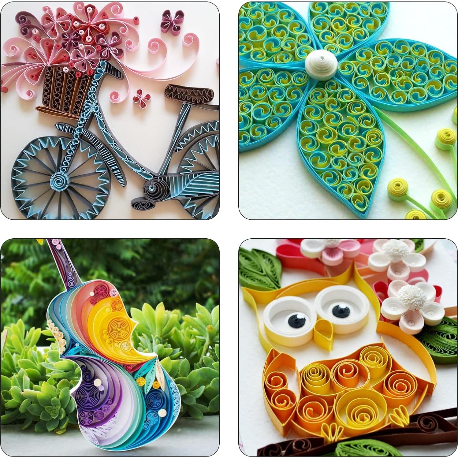 Tiras de Papel Quilling Auvotuis 10mm 900 Tiras 40 Colores