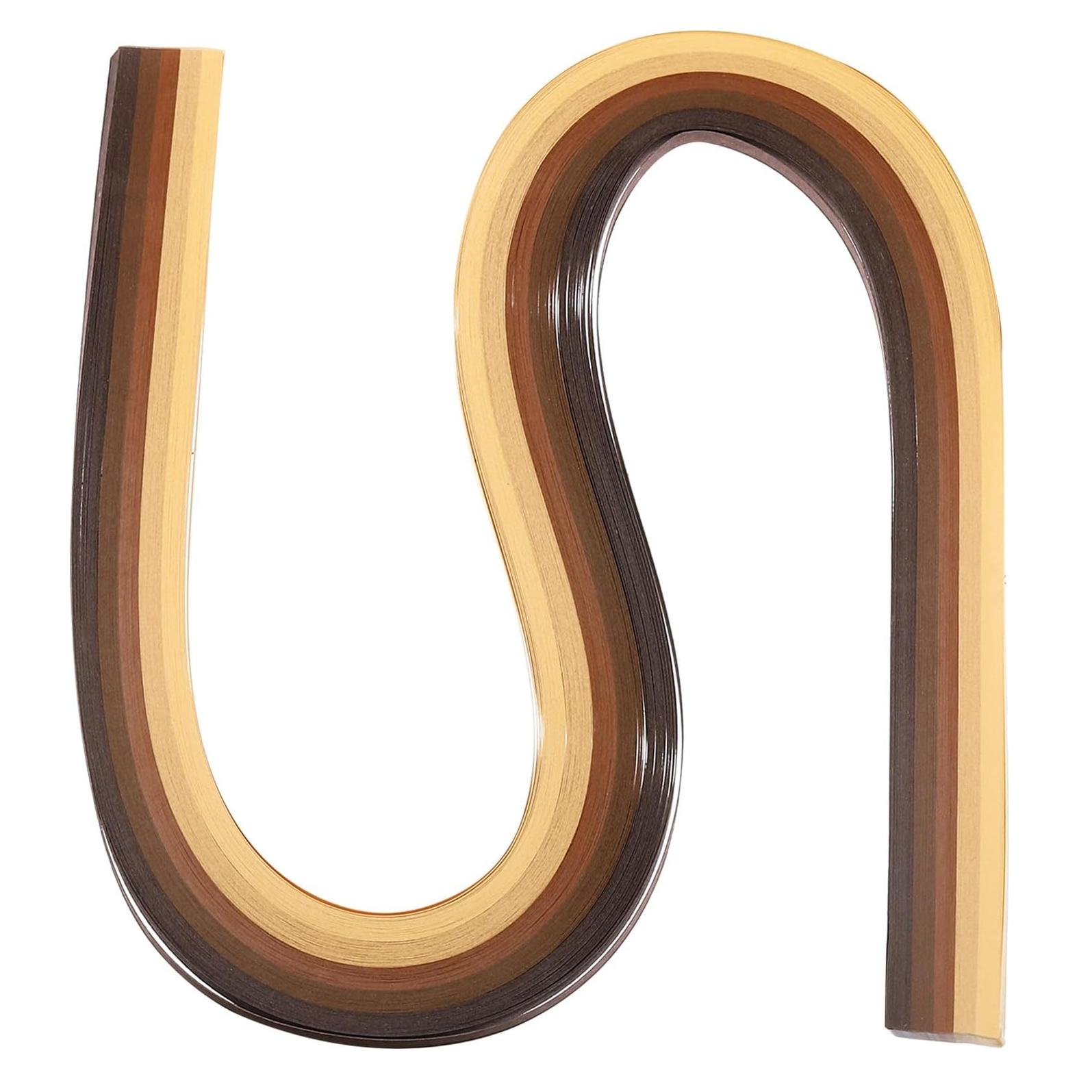 Tiras de Papel Quilling PATIKIL 540x10mm Marrón Gradiente 120 Pcs