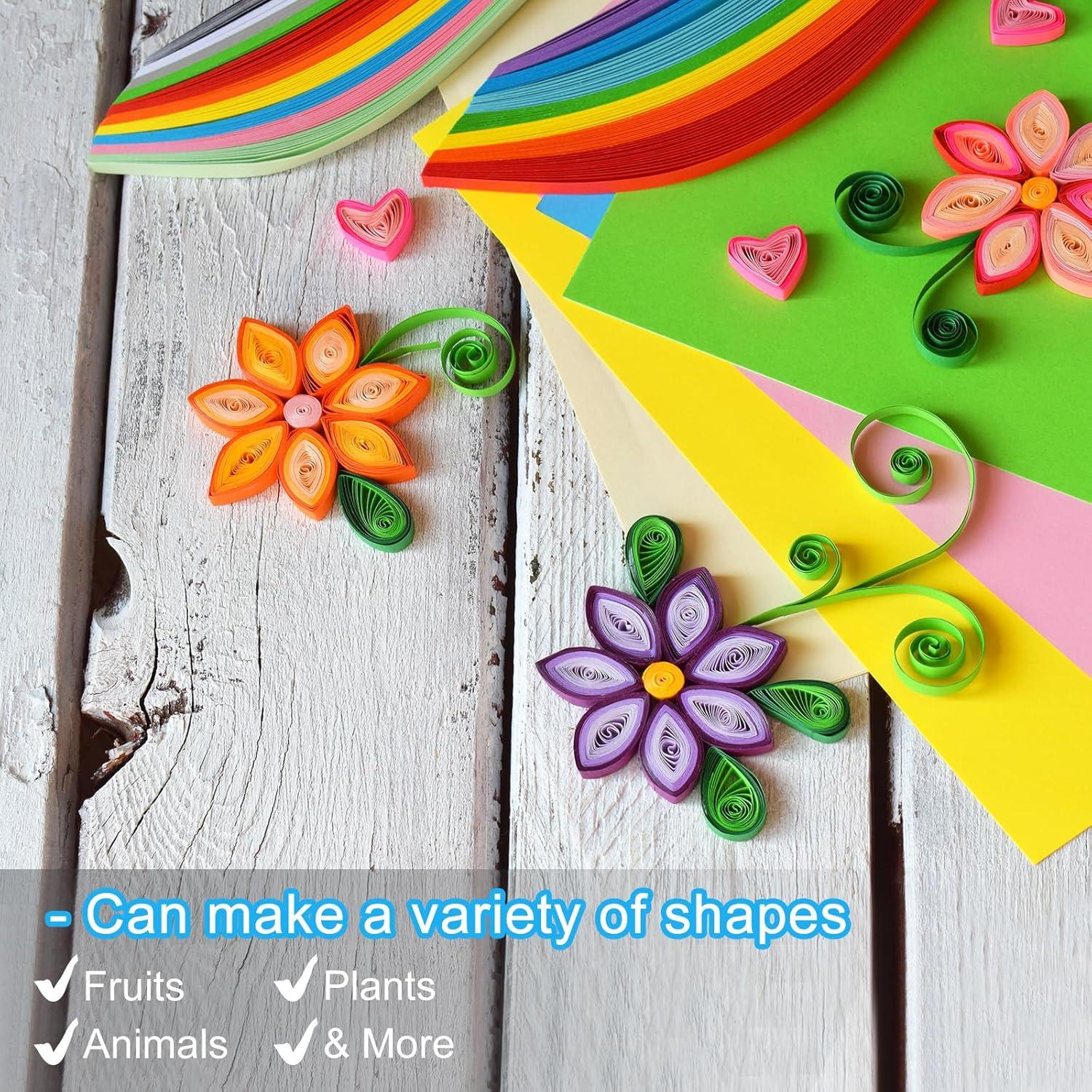 Tiras de Papel Quilling PATIKIL 540x10mm Marrón Gradiente 120 Pcs