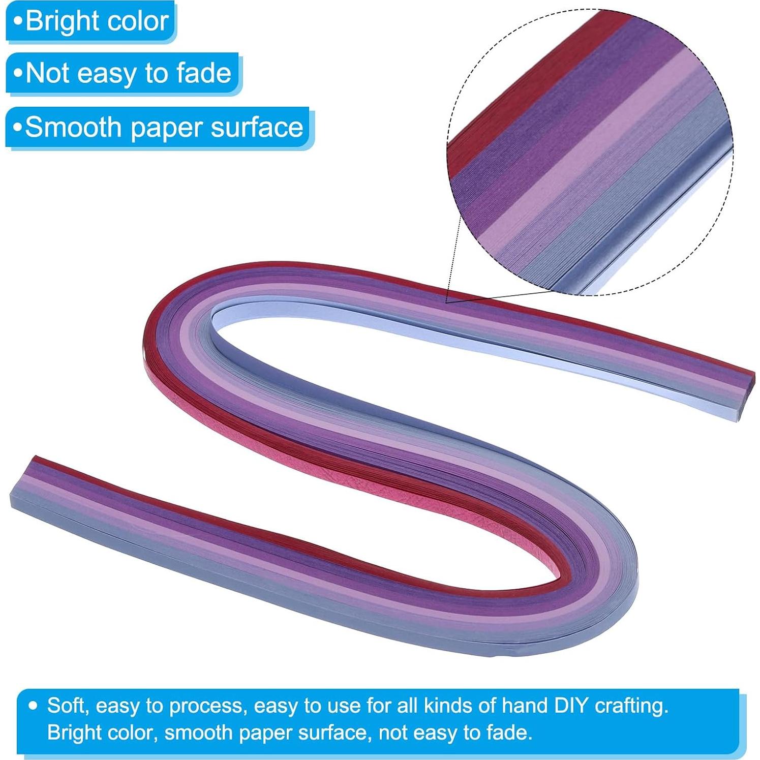 Tiras de Quilling PATIKIL 240pcs Papel 5mm x 53cm Púrpura