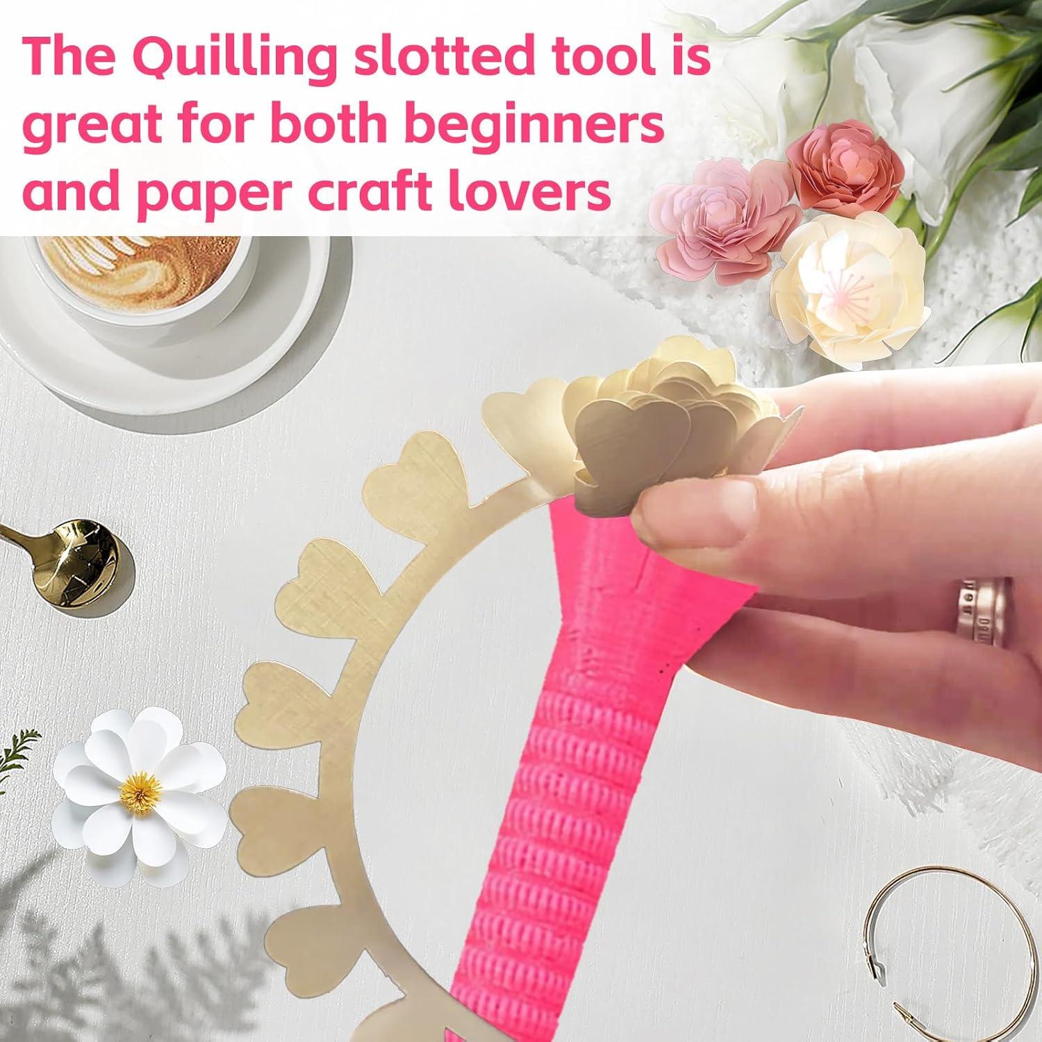Herramienta de Quilling para Flores de Papel Rosa - PFlQuilling-1