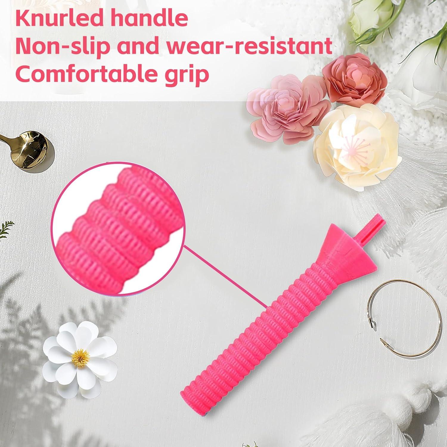 Herramienta de Quilling para Flores de Papel Rosa - PFlQuilling-1