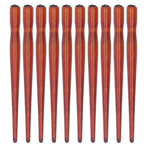 Juego de Soportes para Plumas Pissente 10 Piezas Madera Caoba