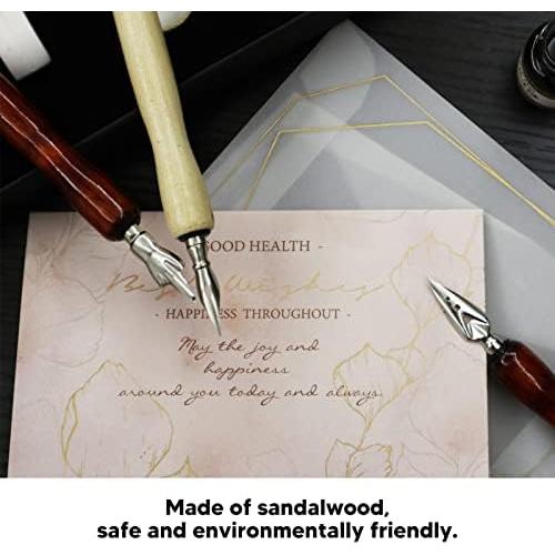 Juego de Soportes para Plumas Pissente 10 Piezas Madera Caoba